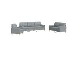 Syfax™ Set Divani 3 Pz Con Cuscini Decorativi Grigio Chiaro In Tessuto