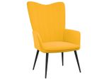Syfax™ Sedia Relax Giallo Senape In Velluto