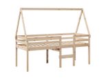 Syfax™ Letto A Soppalco Con Tetto 90X200 Cm In Legno Di Pino