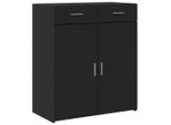 Syfax™ Credenza Nera 80X42,5X93 Cm In Legno Multistrato