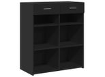 Syfax™ Credenza Nera 80X42,5X93 Cm In Legno Multistrato