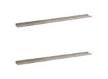 Syfax™ Mensole Da Parete 2 Pz Grigio Cemento 115X9X3 Cm