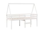 Syfax™ Letto A Soppalco Con Tetto Bianco 75X190 Cm In Legno Di Pino