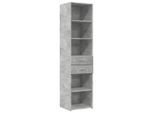 Syfax™ Credenza Grigio Cemento 45X42,5X185 Cm In Legno Multistrato