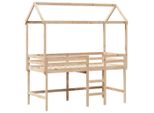 Syfax™ Letto Soppalco Con Scala E Tetto 90X190 Cm Legno Massello Pino