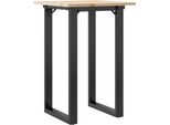 Syfax™ Tavolo Da Pranzo Telaio A O 50X50X75 Cm Legno Pino E Acciaio