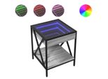 Syfax™ Comodino Con Led Infinity Rovere Sonoma 40X40X50 Cm