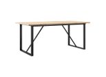 Syfax™ Tavolo Da Pranzo Telaio A O 180X90X75,5 Cm Legno Pino E Acciaio