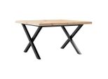 Syfax™ Tavolino Salotto Telaio A X 60X60X40,5 Cm Legno Pino E Acciaio