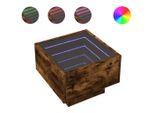 Syfax™ Comodino Con Led Infinity Rovere Fumo 40X40X30 Cm