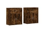 Syfax™ Credenze 2 Pz Rovere Fumo 60X31X70 Cm In Legno Multistrato
