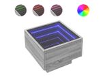 Syfax™ Comodino Con Led Infinity Rovere Sonoma 40X40X30 Cm