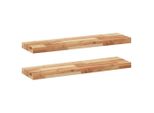 Syfax™ Mensole Da Parete 2 Pz 100X20X4 Cm Legno Acacia Rifinito A Olio