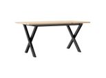 Syfax™ Tavolino Salotto Telaio A X 100X50X45 Cm Legno Pino E Acciaio