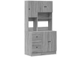Syfax™ Mobile Da Cucina Grigio Sonoma 95X50X180Cm In Legno Multistrato