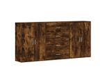 Syfax™ Credenze 3 Pz Rovere Fumo 60X31X84 Cm In Legno Multistrato