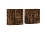 Syfax™ Credenze 2 Pz Rovere Fumo 79X38X80 Cm In Legno Multistrato