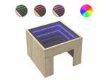 Syfax™ Comodino Con Led Infinity Rovere Sonoma 40X40X30 Cm