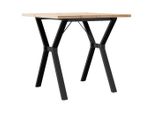 Syfax™ Tavolo Da Pranzo Telaio A Y 80X80X75,5 Cm Legno Pino E Acciaio