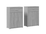 Syfax™ Credenze 2 Pz Grigio Sonoma 60X30X84 Cm In Legno Multistrato