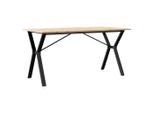 Syfax™ Tavolo Da Pranzo Telaio A Y 160X80X75 Cm Legno Pino E Acciaio