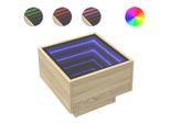 Syfax™ Comodino Con Led Infinity Rovere Sonoma 40X40X30 Cm
