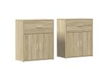 Syfax™ Credenze 2 Pz Rovere Sonoma 60X31X70 Cm In Legno Multistrato