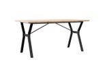 Syfax™ Tavolo Da Pranzo Telaio A Y 140X80X75,5 Cm Legno Pino E Acciaio