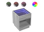 Syfax™ Comodino Con Led Infinity Rovere Sonoma 40X40X50 Cm