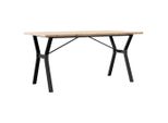 Syfax™ Tavolo Da Pranzo Telaio A Y 160X80X75,5 Cm Legno Pino E Acciaio