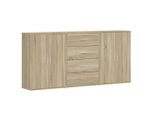 Syfax™ Credenze 3 Pz Rovere Sonoma 60X31X84 Cm In Legno Multistrato