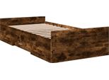 Syfax™ Giroletto Con Cassetti Rovere Fumo 90X190 Cm Legno Multistrato