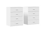 Syfax™ Credenze 2 Pz Bianche 60X39X80 Cm In Legno Multistrato