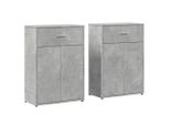 Syfax™ Credenze 2 Pz Grigio Cemento 60X30X84 Cm In Legno Multistrato