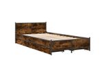 Syfax™ Giroletto Con Cassetti Rovere Fumo 75X190 Cm Legno Multistrato