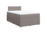 Syfax™ Giroletto A Molle Con Materasso Tortora 120X200 Cm In Tessuto
