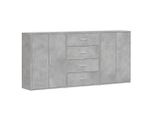 Syfax™ Credenze 3 Pz Grigio Cemento 60X31X84 Cm In Legno Multistrato