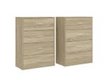 Syfax™ Credenze 2 Pz Rovere Sonoma 60X31X84 Cm In Legno Multistrato