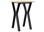 Syfax™ Tavolo Da Pranzo Telaio A Y 50X50X75 Cm Legno Pino E Acciaio