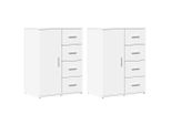 Syfax™ Credenze 2 Pz Bianche 59X39X80 Cm In Legno Multistrato