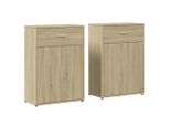 Syfax™ Credenze 2 Pz Rovere Sonoma 60X30X84 Cm In Legno Multistrato