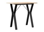 Syfax™ Tavolo Da Pranzo Telaio A Y 80X50X75 Cm Legno Pino E Acciaio