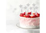 Stelle D'argento Topper Per Torta Di Compleanno, 6 Pezzi.