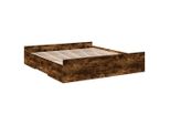 Syfax™ Giroletto Con Cassetti Rovere Fumo 200X200 Cm Legno Multistrato