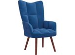 Syfax™ Sedia Relax Blu In Velluto