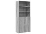 Syfax™ Credenza Grigio Sonoma 80X42,5X185 Cm In Legno Multistrato