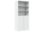 Syfax™ Credenza Bianca 80X42,5X185 Cm In Legno Multistrato