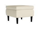 Syfax™ Sgabello Con Gambe In Legno Color Crema E Velluto