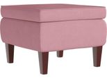 Syfax™ Poggiapiedi Con Gambe In Legno Rosa In Velluto