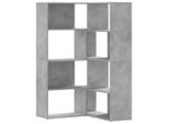 Syfax™ Libreria A 4 Ripiani Grigio Cemento 85X85X140 Cm In Truciolare